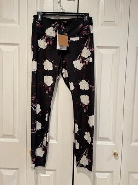 The North Face Black Leggings with White Floral Print